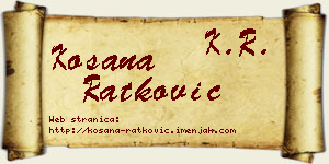 Kosana Ratković vizit kartica